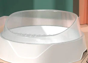 Semi-Enclosed Cat Litter Box with Shovel