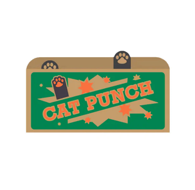 Cat Cardboard Box and Whack-a-Mole Toy