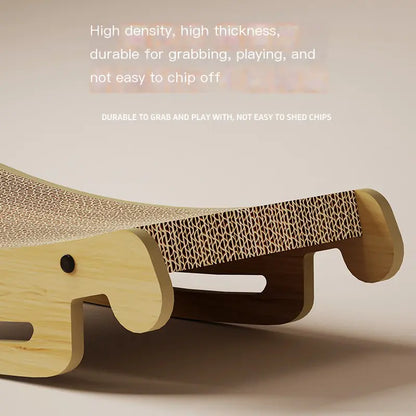 Cat Scratching Board and Bed Combo with Replaceable Cardboard