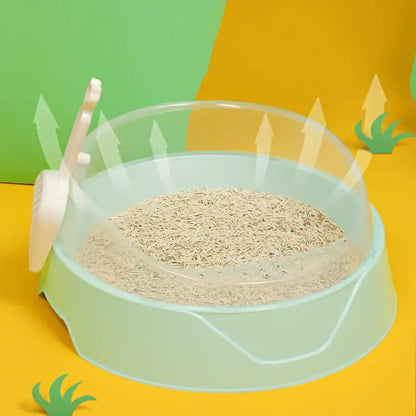 Semi-Enclosed Cat Litter Box with Shovel